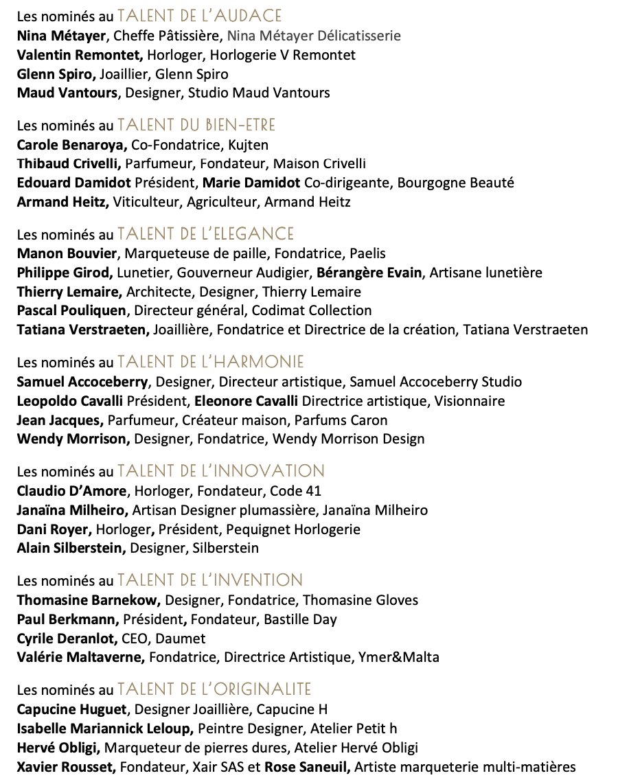 centreduluxe's tweet photo. Le Centre du luxe annonce le palmarès des Nominés #Talentsduluxe 2022 et remercie les créateurs qui ont participé.👏 Rdv le 7 juin à la Saline Royale d'Arc-et-Senans pour découvrir les Lauréats. @AERBFC @bfc_region @journaldupalais @lestrepublicain @clairedomergue @godfreydeeny https://t.co/AfSWuSYFvq