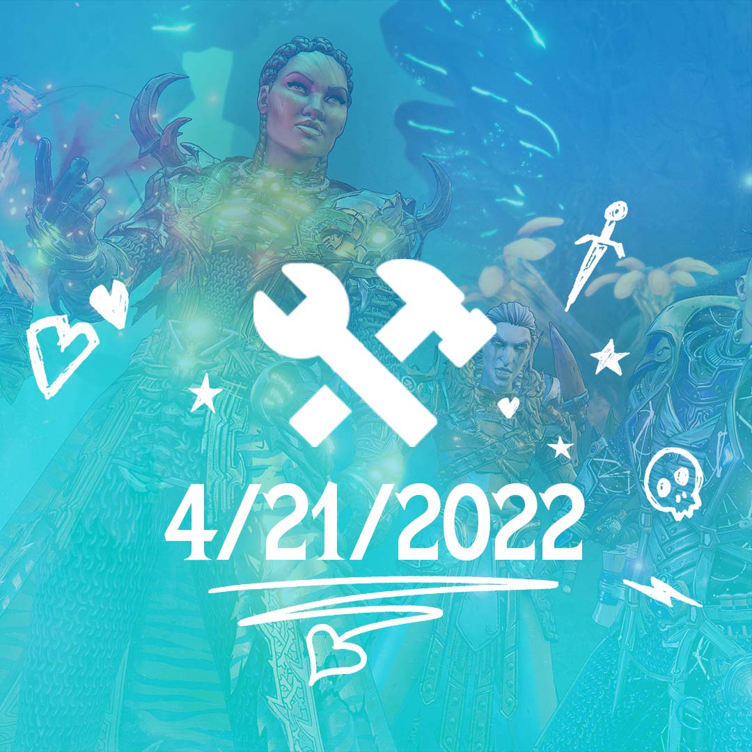 Downloadable update 1.0.2.0 for Tiny Tina’s Wonderlands will be live on all platforms by 9:30 AM PT. This includes support for Coiled Captors, an increase in Chaos Tiers to level 35, and more. 

Read the notes here. 📝 
playwonderlands.2k.com/news/tiny-tina…