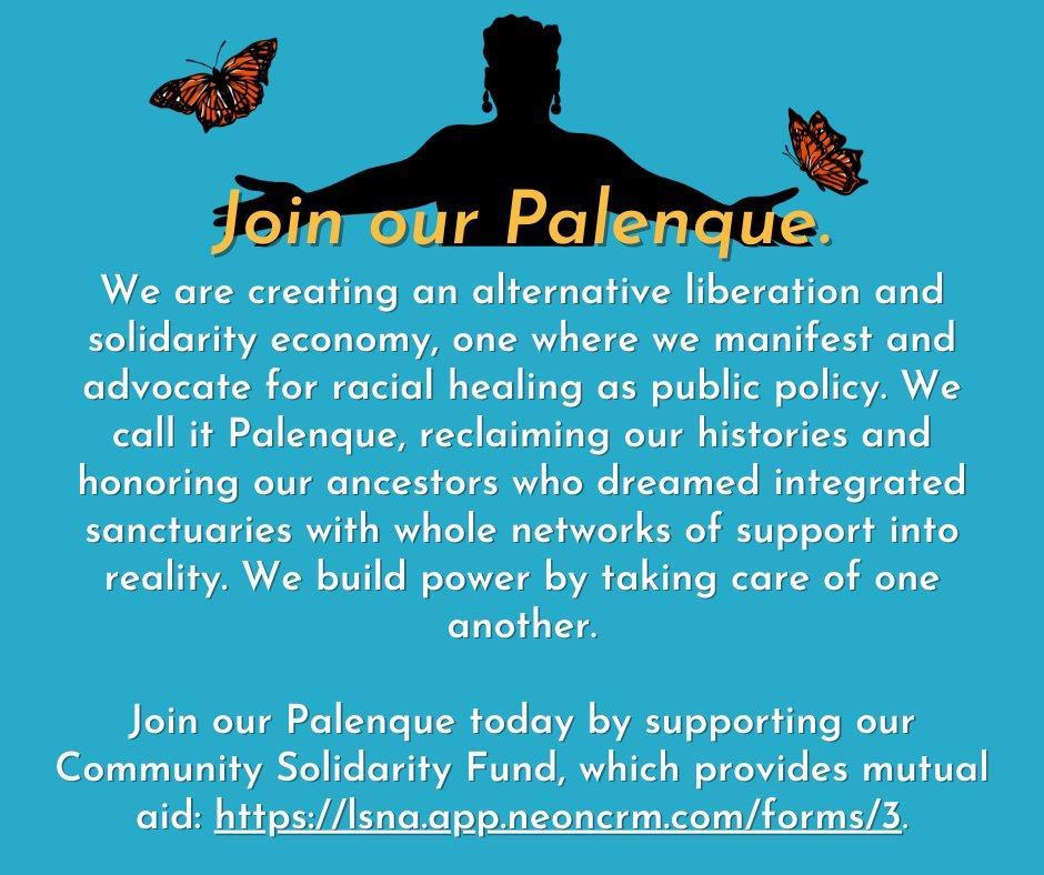 Join our Palenque today by supporting our Community Solidarity Fund, which provides mutual aid: lsna.app.neoncrm.com/forms/3.
Stay tuned to our social media for more updates! AND DON'T FORGET - join us at our 60th Annual Congress and Palenquefest in ONE MONTH!