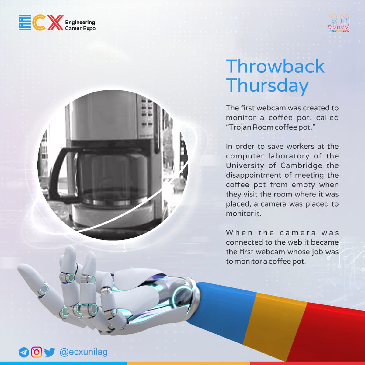 engcareerexpo's tweet photo. 🤔 That seems odd. Well, what is not odd in the world of tech? ☕

💙💛❤️
#ThrowbackThursday #ecx3 #ecxunilag #tech https://t.co/OFa75NrRkt