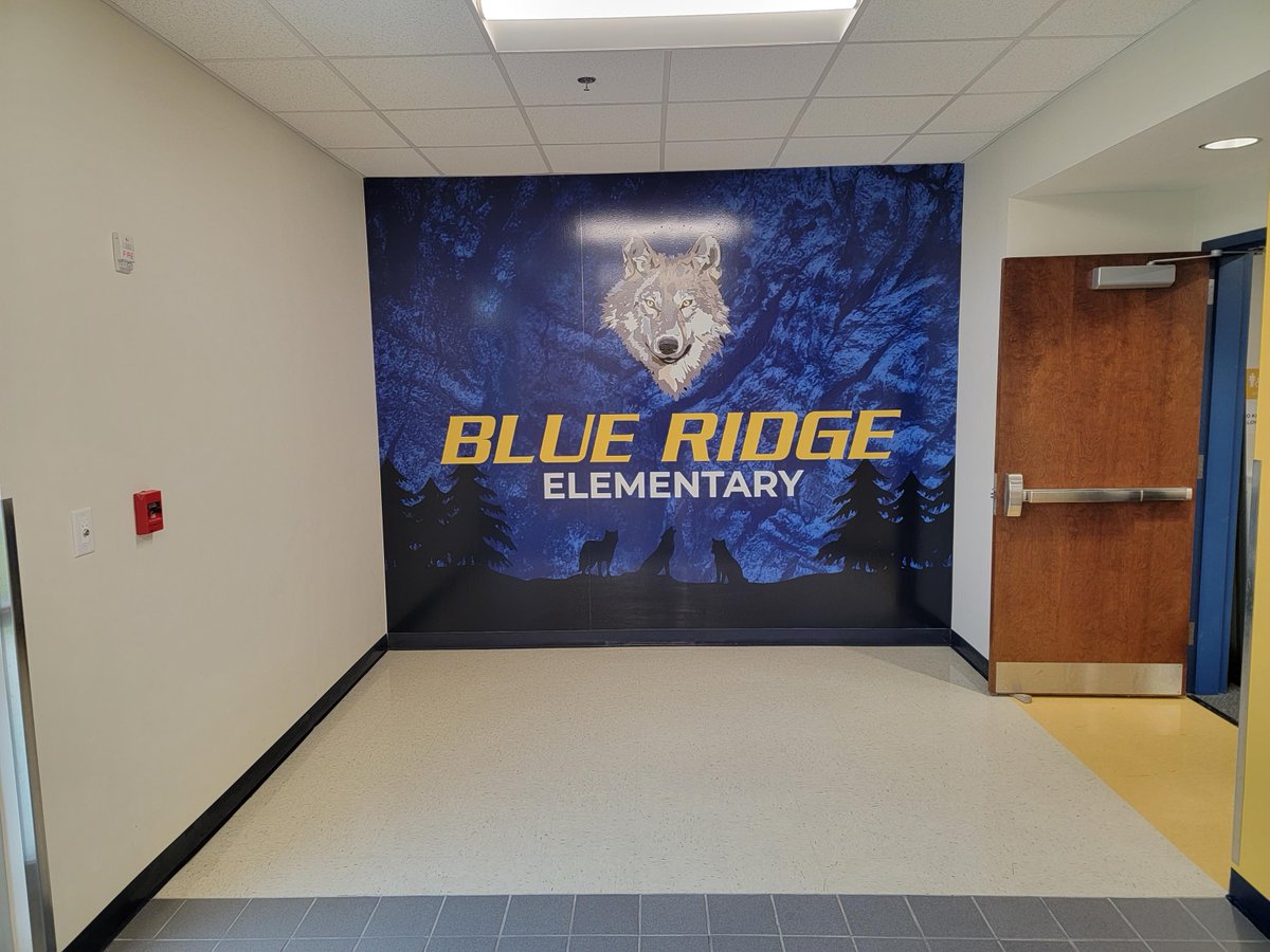 Fisher_Athletic's tweet image. Installed graphics in Burnsville, NC the other day.  Helped this school with some campus #branding.  We control the whole process: mockups, printing, installation. #getequipped @CooksTeamSports