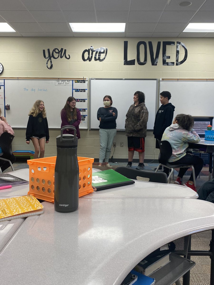 smichelstetter's tweet photo. For the giggles, your students can only say one word at a time and tell a story. The audience picks the setting and the problem, and they the story begins. 

SO MANY LAUGHS! 😂
#phmslearn #usd313 https://t.co/TBRWn8lUa0