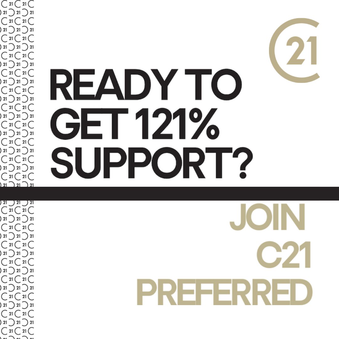 At Century 21 Preferred, you will have the support you need to succeed in real estate! Visit our website to learn more; C21P.com