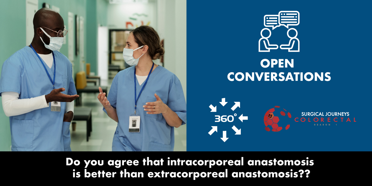 AISChannel's tweet image. Do you agree that intracorporeal anastomosis is better than extracorporeal anastomosis?

Enter in the #OpenConversation section of #Colorectal360 and debate with experts from all over the world!

Why don’t you start now?
aischannel.com/forum/intraext…

#SurgicalTraining #surgery