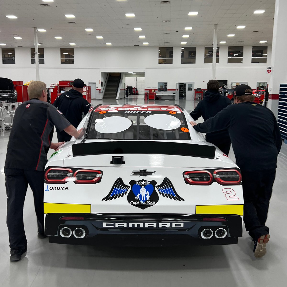 .@WhelenMTRS has a special logo this weekend to celebrate Sergeant Jeremy March, and his nonprofit Cops for Kids! @sheldoncreed | #NASCAR