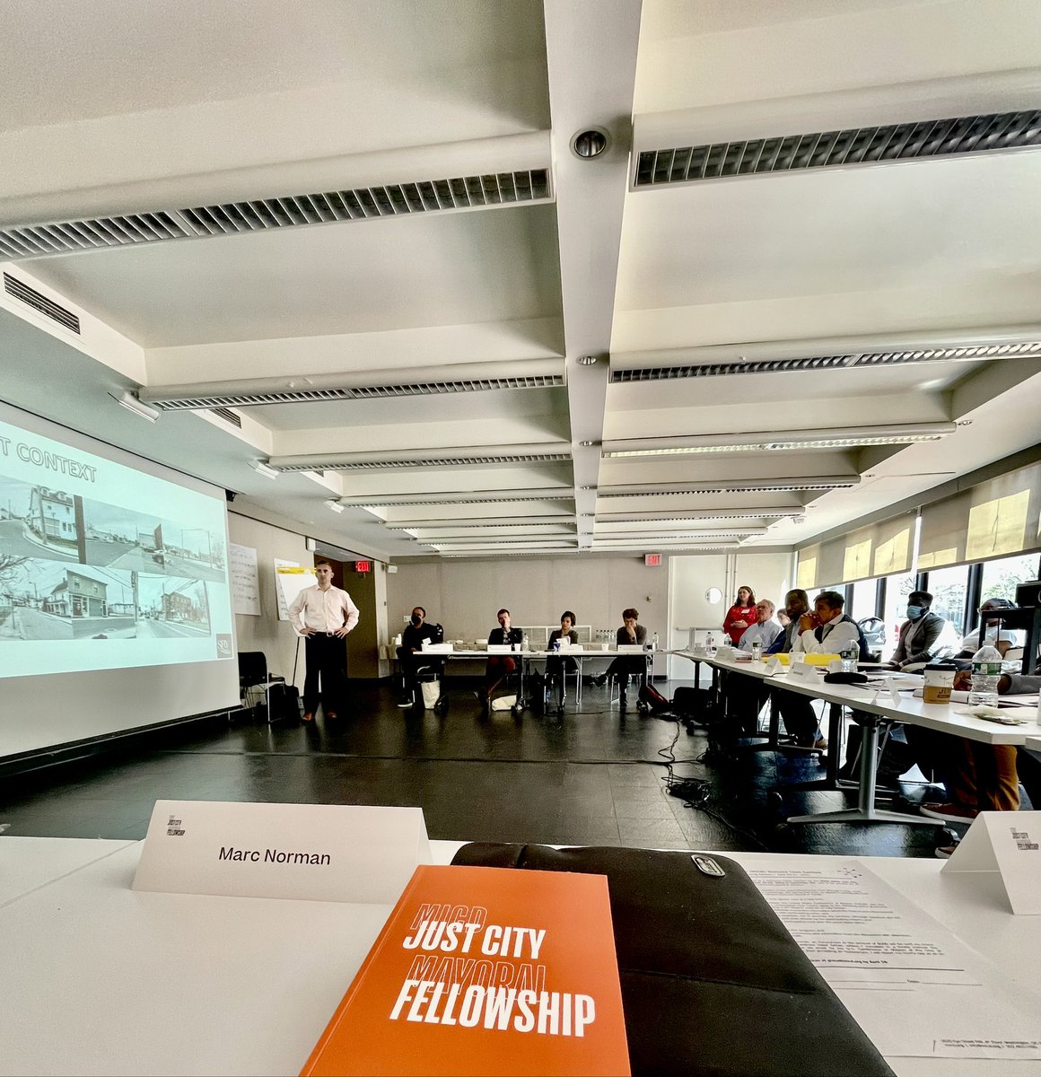 marcdnorman's tweet photo. Honored to be in dialog with 8 amazing mayors and @MICDdotORG talking design, development, equity and economic opportunity #justcitylab https://t.co/U4Ig5OdFt3