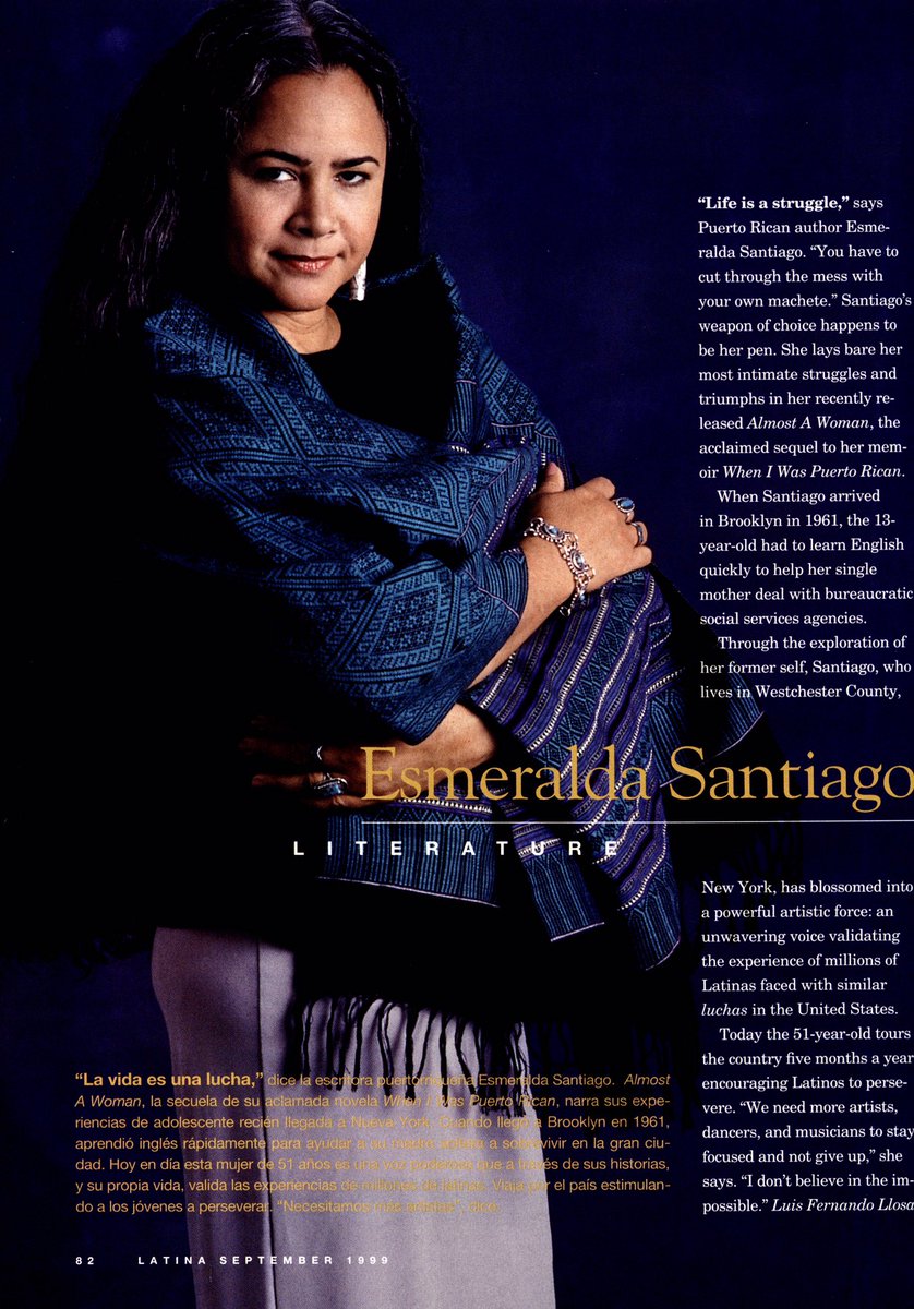 Tony Perez (@tonychgo811) on Twitter photo #tbt Author Esmeralda Santiago, 1999 Latina Magazine. Latinas of the Year issue. #latinamagazine #90s <a href="/Esmo/">Esmeralda Santiago</a> #tbt Author Esmeralda Santiago, 1999 Latina Magazine. Latinas of the Year issue. #latinamagazine #90s <a href="/Esmo/">Esmeralda Santiago</a>