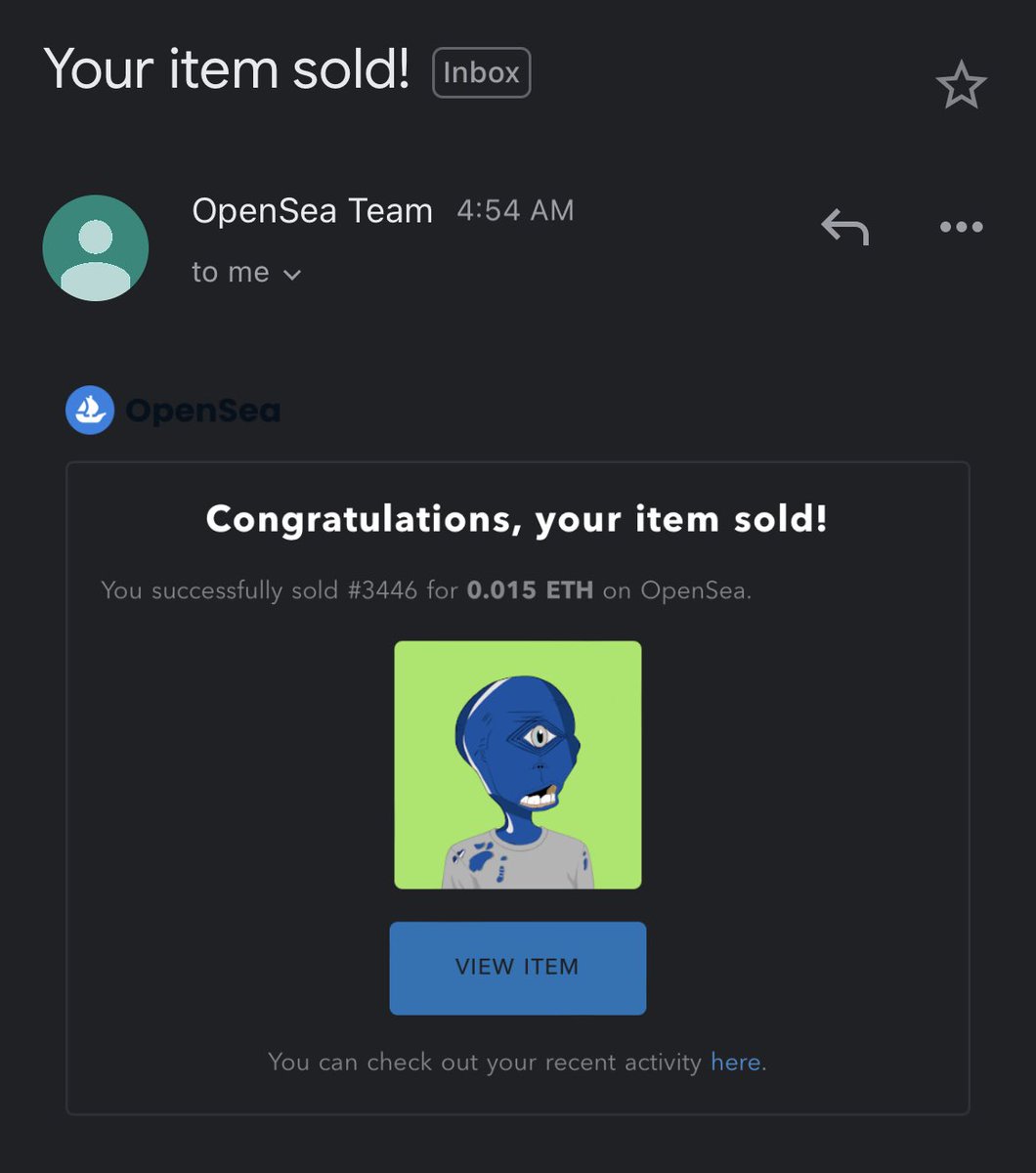 jovanovski55's tweet photo. Congratulations to the new owner of this @BadAlienSC. Thank you and welcome to the Mothership 👽🛸
#NFTCommunity #ETH #BadAlienSC https://t.co/uBy3iZBV7Z