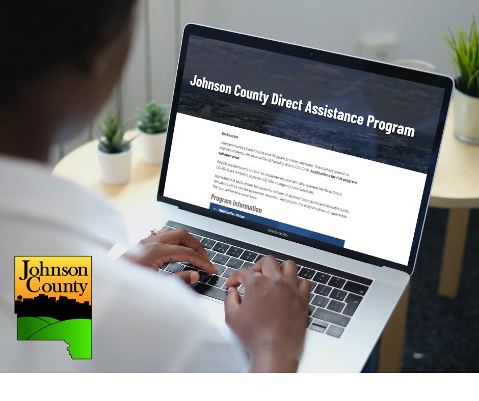 The Johnson County Direct Assistance Program application process will open online at noon on Monday, April 25. Applications will be accepted through May 23, 2022. 

Applying for the program does not guarantee that an individual will receive assistance.  johnsoncountyiowa.gov/news/arpa/DAPa….