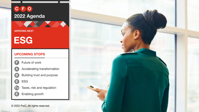CFOs are in the spotlight with the SEC’s proposal to require companies to disclose climate-related risks. Read the latest on ESG from PwC. pwc.to/3OrAJfy