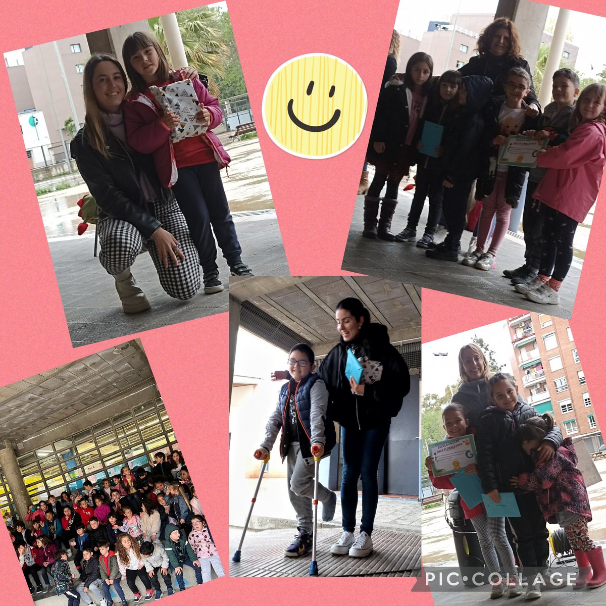galis_esc's tweet photo. Aquesta tarda, els nens i les nenes de primer i segon ens hem pogut juntar a les grades del pati amb els companys i companyes d'Educació Infantil per celebrar el certamen de Sant Jordi. 
#supergalisdecicleinicial #celebremsantjordialescola #juntsesmillor #novanormalitat https://t.co/jQwT5DZJmc