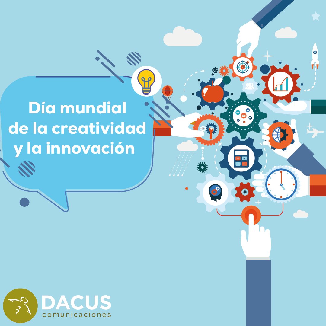 Dacuscom's tweet image. En Dacus  festejamos el día mundial de la 
#creatividad y la #innovación, promoviendo el pensamiento creativo que colabora a que las organizaciones sean #sostenibles y triunfen dentro de su mercado. 

Entra a Dacus.cl y comencemos a crear contenido innovador.