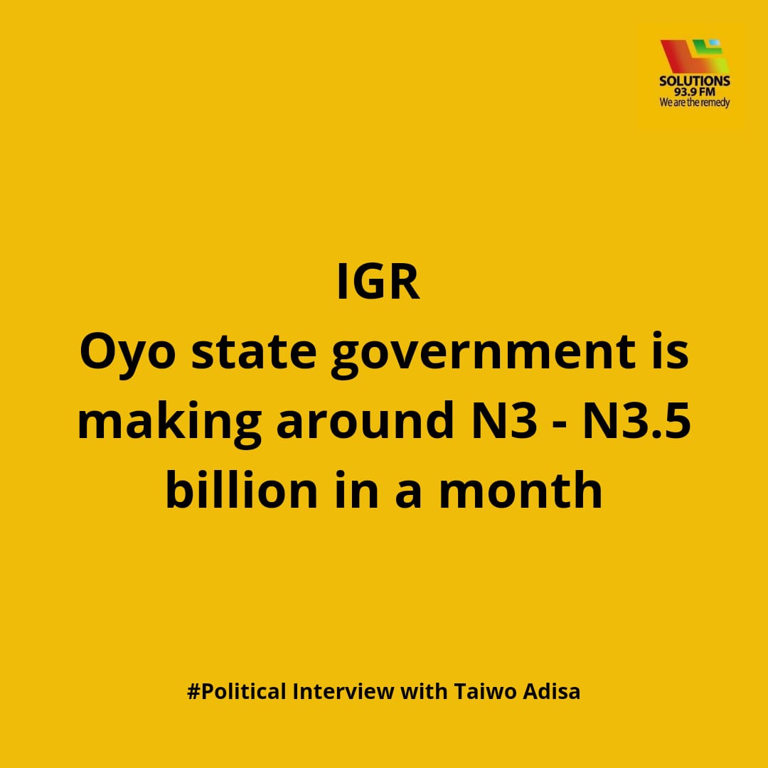 solutions939fm's tweet photo. Political Interview with Taiwo Adisa
#keep939 https://t.co/3ukYrLzRXZ