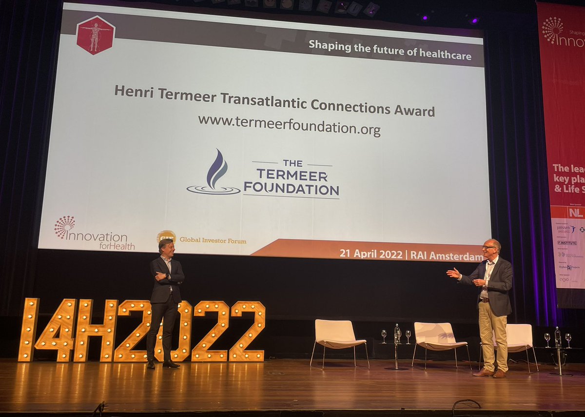 Congratulations to Koenraad Weidhaup <a href="/LeydenLabs/">Leyden Labs</a> and Kasper Roet <a href="/QurAlisCo/">QurAlis</a>- 2022 Transatlantic Connections Award recipients 🏆 @HealthHolland #Entrepreneurship #biotechnology