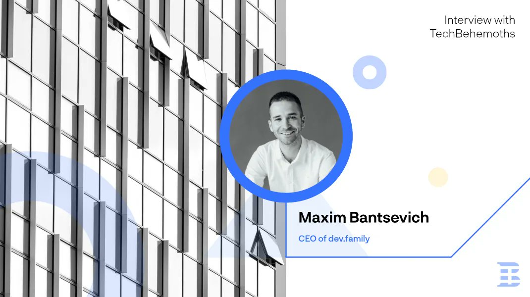 TechBehemoths's tweet photo. Maxim Bantsevich is the CEO of @dev___family, a leading IT outsourcing company with its head office in Tallin. Maxim is a React Native enthusiast and belives in the future of cross-platform. Enough to talk about in our new #topinterview. Read it now at https://t.co/QuUKz9SPF1 https://t.co/t9HSh2ofQX