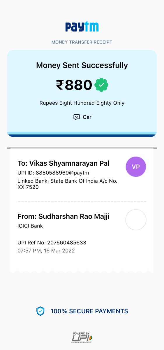 SudharshanMajji's tweet photo. @Olacabs @ola_supports I have been trying to approach customer support for so many days but waste of time.I am receiving frequent reminders for payment due against the ride CRN - 6080927104.I have already paid to driver and attached the payment receipt,Pls resolve. https://t.co/vGQm63tEV2
