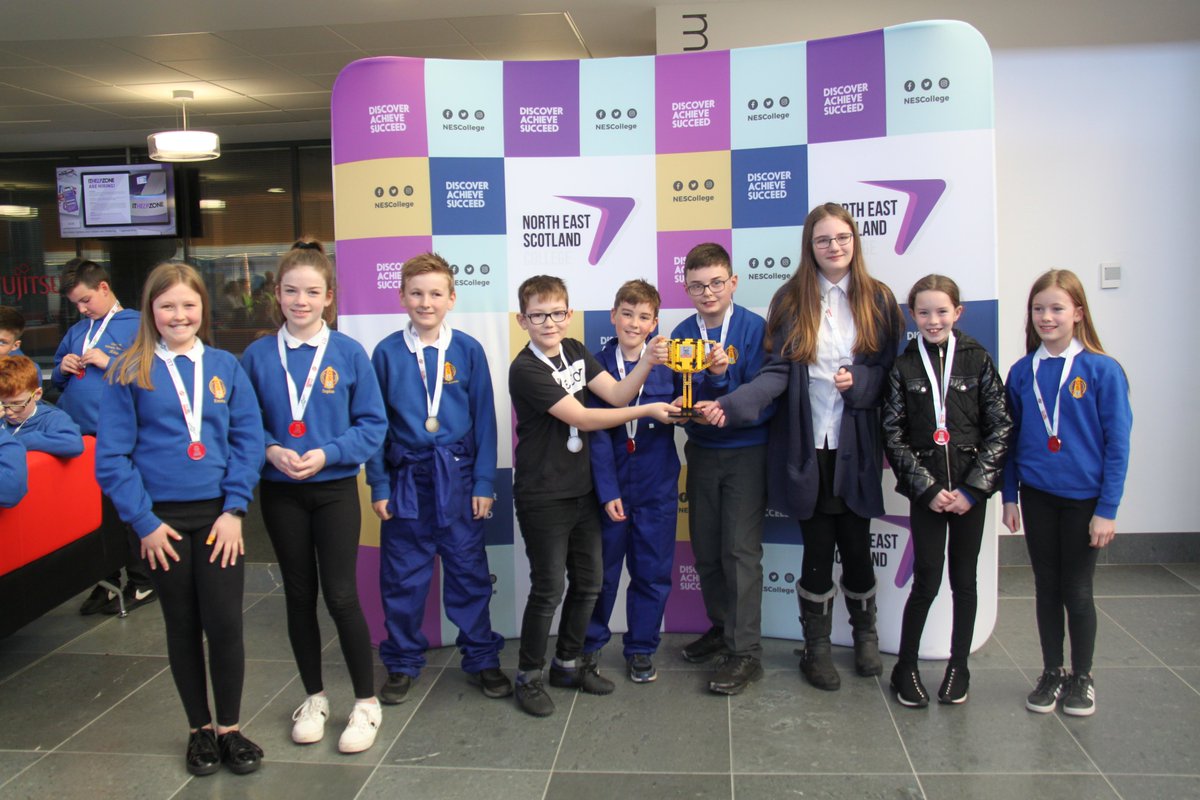 NESCollege's tweet photo. For Core Values, Clerkhill Primary's Clerkhill Robomatics. #FLLCargoConnect https://t.co/54DxS5swCA