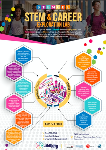 BentArrowYEG's tweet photo. STEMCEL is hosting a STEM & CAREER Exploration Lab: Programs start from middle school to post secondary. (Age 12-24).Once in a while they will offer camps and dedicated events for kids age 8-11 years! You can sign up at:https://t.co/ipGjQKkgxT
#youthprogram #treaty6 #bentarrow https://t.co/iJLkzxUxA7