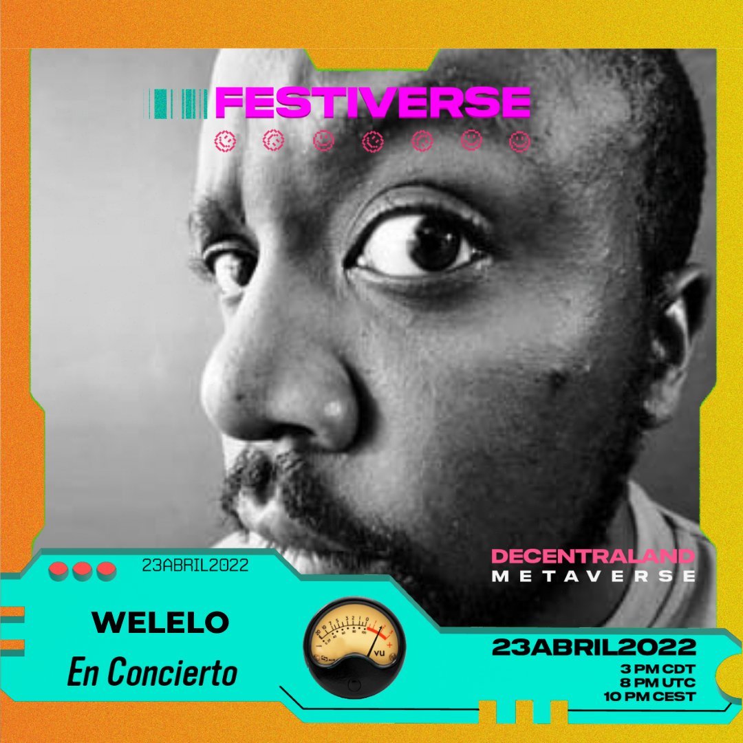 👉Estxs son algunxs de lxs artistas que van a tocar en el #FESTIVERSE
🔴 Este Sábado
🔴 8 PM UTC 
🔴 En #Decentraland 👇  LINK DE ENTRADA: bit.ly/37xGuYo
‼ Si no puedes usar Decentraland transmitimos por aquí EN VIVO 👇
🔥 bit.ly/3rGKMnj 🔥 

#nftlatam