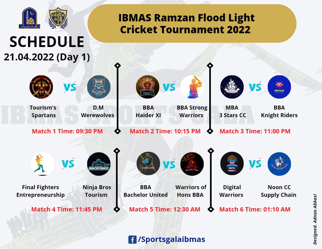 #RamzanCup
#GameOnHai
#DHABWP
#IBMAS