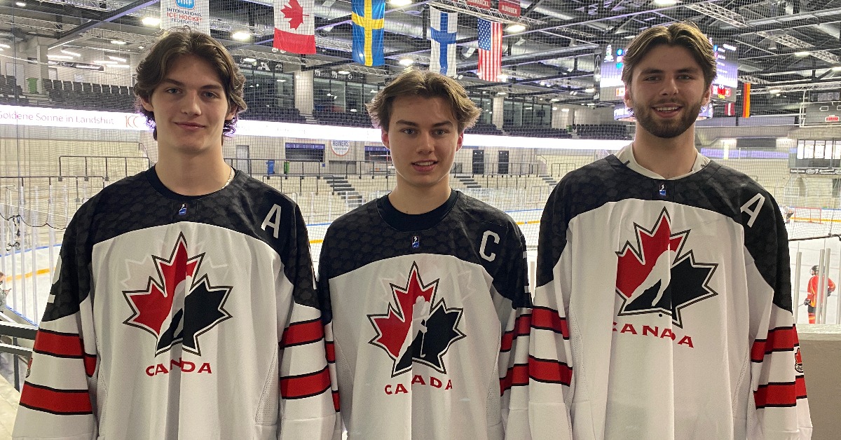 Meet the captains! 🇨🇦 
 
C: Connor Bedard (<a href="/BCHockey_Source/">BC Hockey</a>)
A: <a href="/AdamFantilli/">Adam Fantilli</a> (<a href="/OHFHockey/">Ontario Hockey Federation</a>)
A: <a href="/sova_spencer/">spencer sova</a> (<a href="/OHFHockey/">Ontario Hockey Federation</a>)
 
#U18Worlds