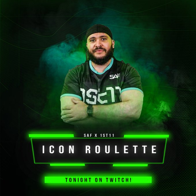 1st11fun's tweet photo. 🎲Join @Cory__B as he opens ICON packs along with ICON Roulette! 
⬇️⬇️
⏰Tune in from 7:30PM GMT tonight over on Twitch - https://t.co/xwglZsCnBH 
⬇️⬇️
🤔Guess the player to win some prizes 🔥! #CreatorsUnite #GamersUnite #FIFA22 https://t.co/sNXx2uDpoE