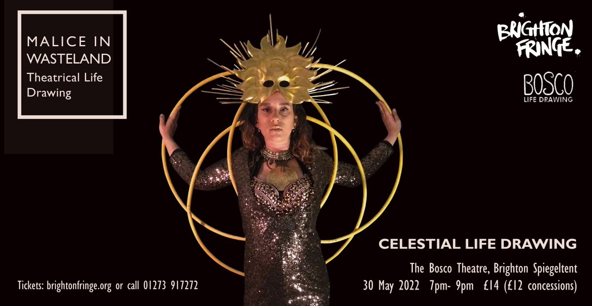CyborgLifeDraw's tweet image. Our next Brighton event: 'Celestial Life Drawing' at The Bosco Theatre at @BSpiegeltent  as a part of the @brightonfringe on 30th May 7pm - 9pm.

Ours is the last in the series of 'Life Drawing at The Bosco and tickets are available here: brightonfringe.org/whats-on/life-…