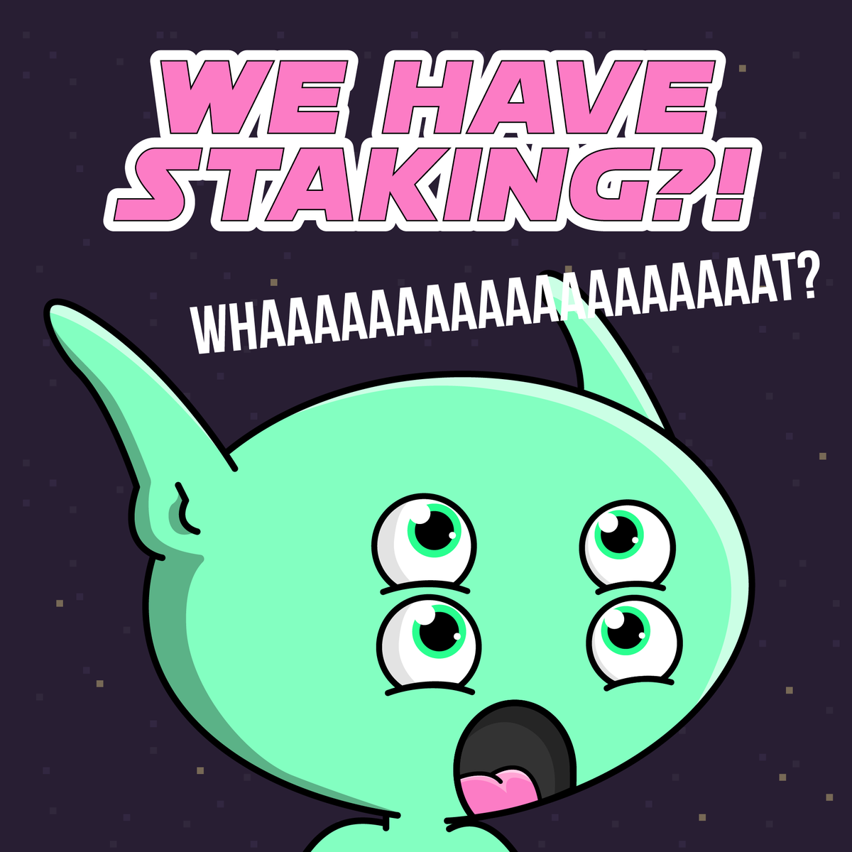 BAD__nfts's tweet photo. BABY ALIENS HAS STAKING? WHAAAAAT?
Baby Aliens will be staked - 3 to each UFO, just like MM Treehouses. You will gain non-monetized tokens to redeem for some KILLER REWARDS!
Some Details about our upcoming Space Shop :)
Date: TBA (soon)
Where: https://t.co/q0wDiNtsxl https://t.co/ftWLzenFYf