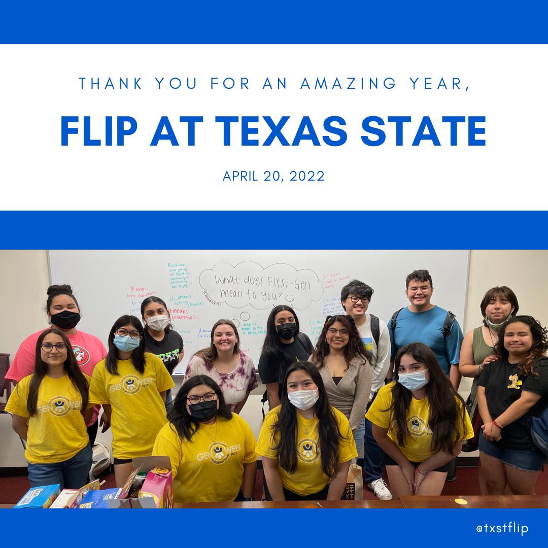 THAT’S A WRAP! 🥳
Thank you to all who have supported us this year, we are so excited to see what else can be accomplished next! 
#firstgen #college #txst