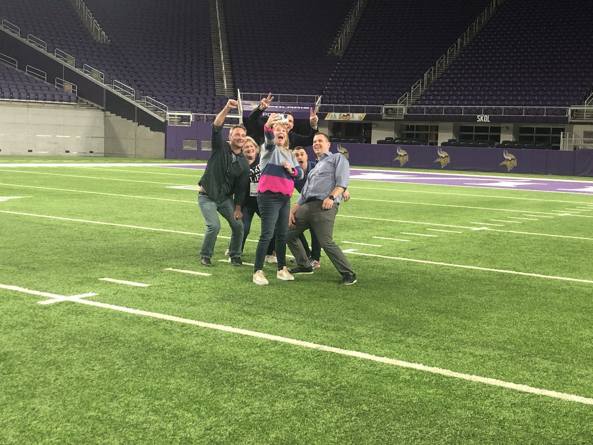 FLAGAdvantage's tweet photo. FLAG takes the field! Fabulous awards night and fun at the USBank stadium. Quite a competitive game ensued! #ThinkFoward #FLAGAdvantage https://t.co/2Iz6jvublh