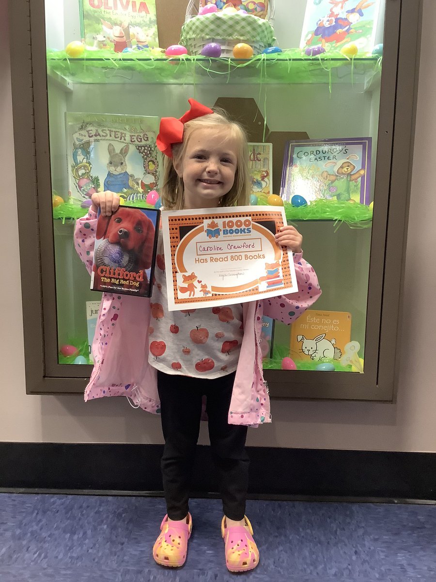 SaludaCountyLib's tweet photo. Get it girl!! You’re almost there Caroline! #saludacountylibrary #saludasc #1000booksb4k #800books #soproud She loves Clifford lol https://t.co/Z2bnIuZhfG