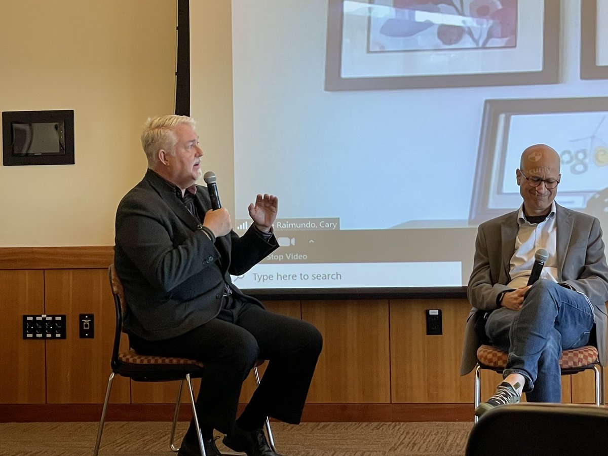 colttrickle's tweet photo. “We need something more immersive than Zoom.  Be prepared for this in the next 2-5 years.” -@dhinchcliffe on hybrid work

#CIOchat #ciochatlive #futureofwork https://t.co/BlCffLfEuV
