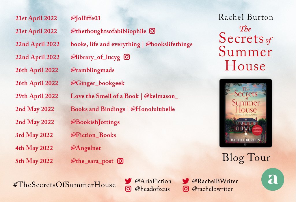 Jolliffe03's tweet photo. [AD-Book Review]
5* #Review #TheSecretsofSummerHouse Rachel Burton @RachelBWriter @AriaFiction https://t.co/v8SnldSNnn The passion and romance shine through in each woman's life, as do the tragic events. @HoZ_Books  #secrets #relationships #Romance #thursdayvibes #publicationday https://t.co/KsDpmSEYXy