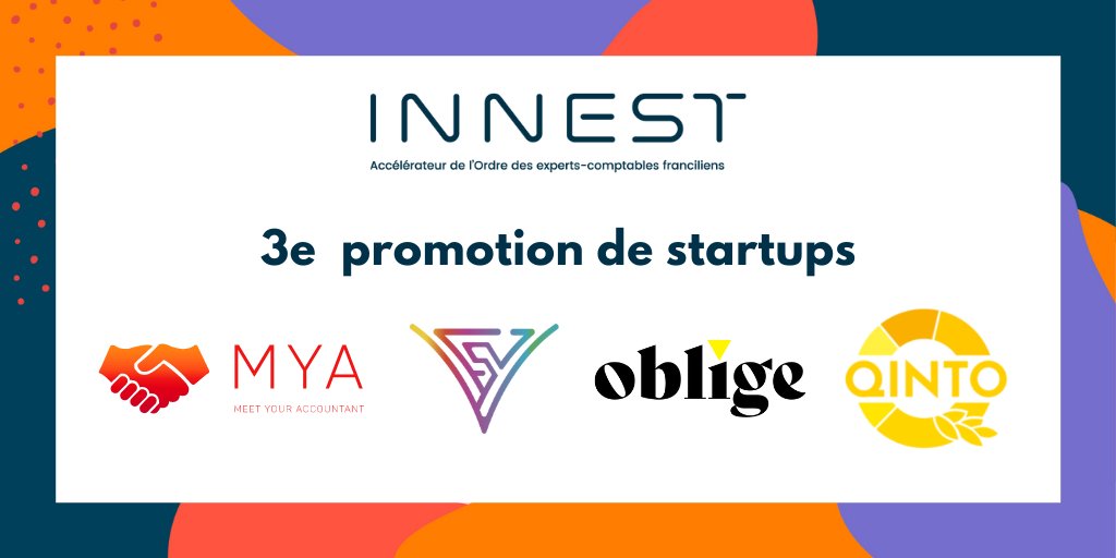 OECParis's tweet photo. [PROMOTION N°3 INNEST ]
👏🎉Bravo à Vesper, Qinto, Oblige et MYA, sélectionnées pour la 3e promo de notre accélérateur !

🚀Ces jeunes startups bénéficieront d'un accompagnement de 8 mois pour améliorer leurs produits grâce à la communauté de #betatesteurs d'Innest.
#accountech https://t.co/mgEnXBrL5G