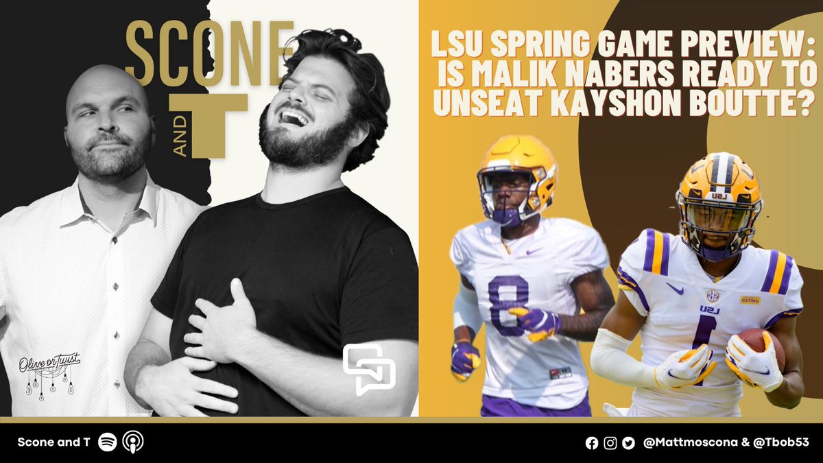 Guaranty Podcast Network (@guarantypods) on Twitter photo A little <a href="/PelicansNBA/">New Orleans Pelicans</a> talk and a WHOLE bunch of <a href="/LSUfootball/">LSU Football</a> Spring Game preview!
Join <a href="/MattMoscona/">Matt Moscona</a> and <a href="/TBob53/">T-Bob Hebert</a> on this week's "Scone and T" live from 🍸 <a href="/oliveortwistbr/">Olive or Twist-BR</a>
🖥️YouTube: youtube.com/watch?v=dY3zzK…
🔊Spotify: open.spotify.com/show/4ke9tqKZ3…
🍎Apple: podcasts.apple.com/us/podcast/sco… A little <a href="/PelicansNBA/">New Orleans Pelicans</a> talk and a WHOLE bunch of <a href="/LSUfootball/">LSU Football</a> Spring Game preview!
Join <a href="/MattMoscona/">Matt Moscona</a> and <a href="/TBob53/">T-Bob Hebert</a> on this week's "Scone and T" live from 🍸 <a href="/oliveortwistbr/">Olive or Twist-BR</a>
🖥️YouTube: youtube.com/watch?v=dY3zzK…
🔊Spotify: open.spotify.com/show/4ke9tqKZ3…
🍎Apple: podcasts.apple.com/us/podcast/sco…