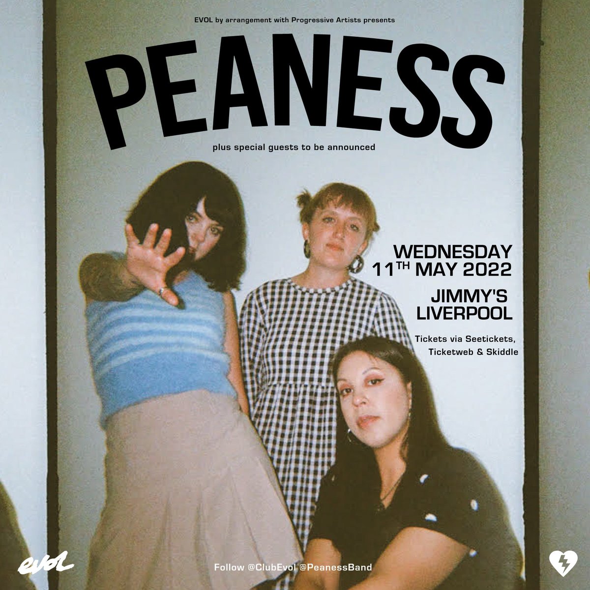 EVOL (@clubevol) on Twitter photo Just a couple of weeks now till Chester's <a href="/PeanessBand/">Peaness</a>'s debut album 'World Full Of Worry' drops via their own <a href="/TotallySnick/">Totally Snick Records</a> imprint. We host the live with a cheshire cat smile Wednesday May 11th at @JimmysLiverpool. Join us. Tickets just £9 <a href="/seetickets/">See Tickets</a>: seetickets.com/event/peaness/… Just a couple of weeks now till Chester's <a href="/PeanessBand/">Peaness</a>'s debut album 'World Full Of Worry' drops via their own <a href="/TotallySnick/">Totally Snick Records</a> imprint. We host the live with a cheshire cat smile Wednesday May 11th at @JimmysLiverpool. Join us. Tickets just £9 <a href="/seetickets/">See Tickets</a>: seetickets.com/event/peaness/…