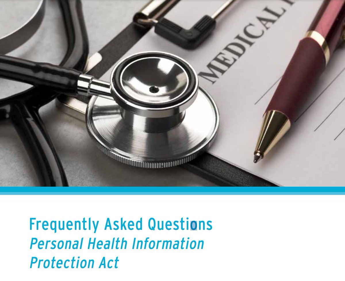 Ontario has its own set of #privacy legislation that governs health info. Whether you're new to compliance or want to work in health/e-health, you'll need to know about this. Here's a good FAQ:

ipc.on.ca/wp-content/upl…