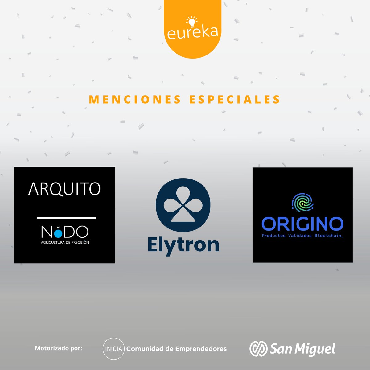 concursoeureka's tweet photo. 🙌Conocé a los ganadores y menciones especiales de #ConcursoEureka ! 

⭐Estos son los proyectos que revolucionarán la industria del agro con sus innovadoras ideas. 

🙏Muchas gracias a todos los que participaron de esta iniciativa!! https://t.co/gR7AOUj4u4