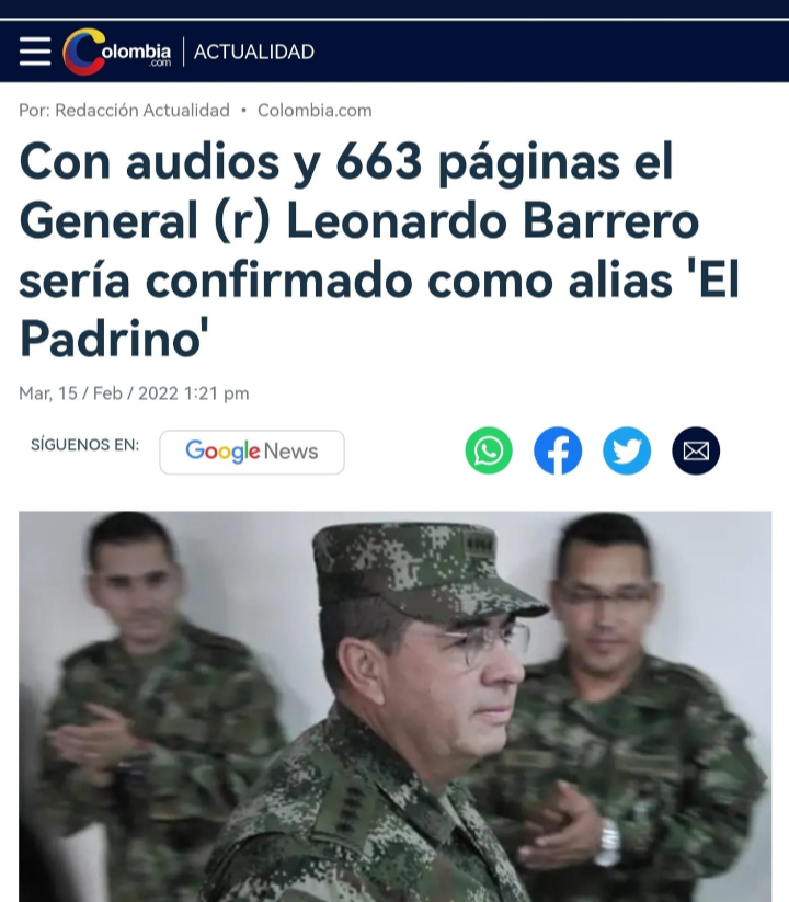 doctorcruz2021A's tweet photo. @Dialogo_es @FuerzasMilCol Soldados de @COL_EJERCITO, policías y civiles están siendo asesinados por #ClanDelGolfo #Disidencias y #ELN con armas y explosivos que les proveen a cambio de cocaína altos mandos de @FuerzasMilCol mientras #AliasMatamba escapa de #LaPicota con complicidad del #Impec🧵 https://t.co/UMkFkMVQxt