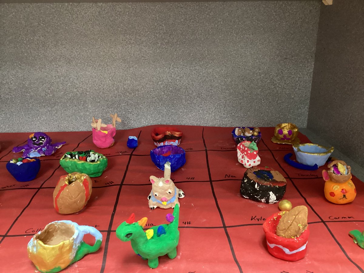 MrsKrinn's tweet photo. Mrs. Harris’s class did a nice job painting this week. #BHESart https://t.co/7AV8rOZ9I7