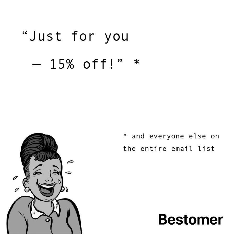 BestomerInc's tweet photo. nothing says genuine relationship like faux personalization at scale...

Bestomer is flipping CRM to help build authentic relationships between people and businesses.
#flippedcrm #bestomer #crmsoftware #marketingemails https://t.co/84SqWQtnI3