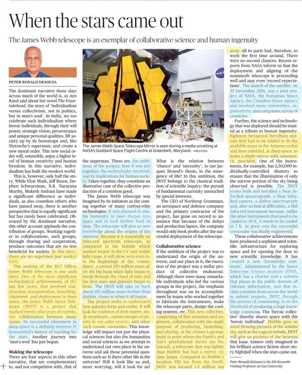 imRavikantYadav's tweet photo. More #news
#ClimateEmergency #ClimateCrisis #ClimateAction
When the Stars come out #JamesWebbSpaceTelescope -collaboration explained
No surrender in #Marioupol #RussianUkrainianWar
@isro #IISc build #SpaceBrick fr buildings on #Mars
#UPSC #mpsc #currentaffairs https://t.co/PeJqWvUpLW
