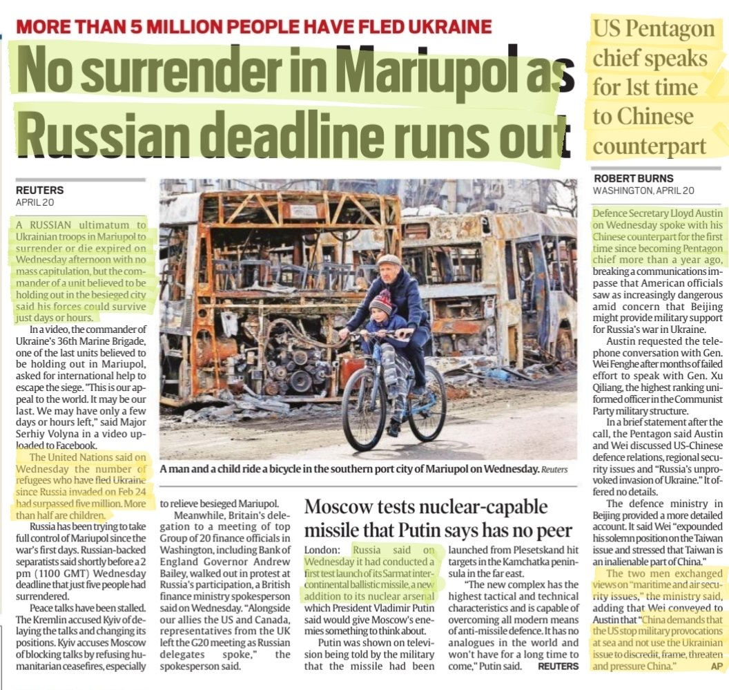 imRavikantYadav's tweet photo. More #news
#ClimateEmergency #ClimateCrisis #ClimateAction
When the Stars come out #JamesWebbSpaceTelescope -collaboration explained
No surrender in #Marioupol #RussianUkrainianWar
@isro #IISc build #SpaceBrick fr buildings on #Mars
#UPSC #mpsc #currentaffairs https://t.co/PeJqWvUpLW