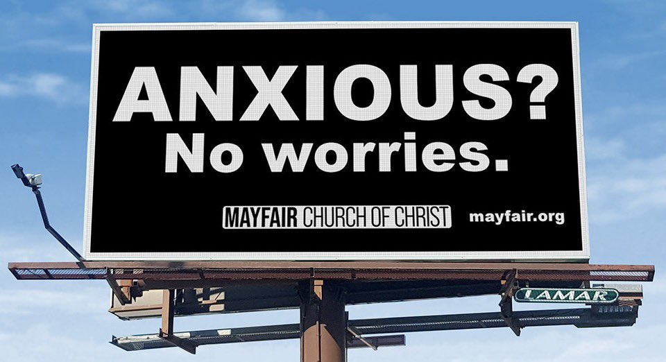 mayfairfam's tweet photo. Have you ever been told "Don't worry about it" only to spend a lot of time doing just that?

What if we told you that you could find a way to reduce the worry in your life? Join us Sunday as we talk about how to deal with anxiety and worry in our lives!#MeetMeAtMayfair https://t.co/iUEXuiQ7rg