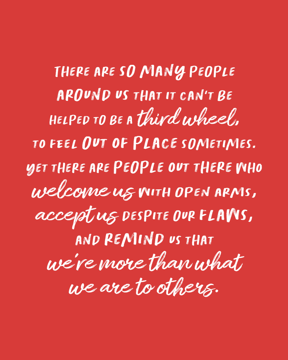 Here are some words of wisdom from <a href="/LorideeDeVilla/">Loridee De Villa | Pre-order HTBTBTW :)</a>, author of How to Be the Best Third Wheel, which is out on May 3rd 💖 

Preorder yourself a copy of this sweet coming-of-age YA today! → l8r.it/W3cd