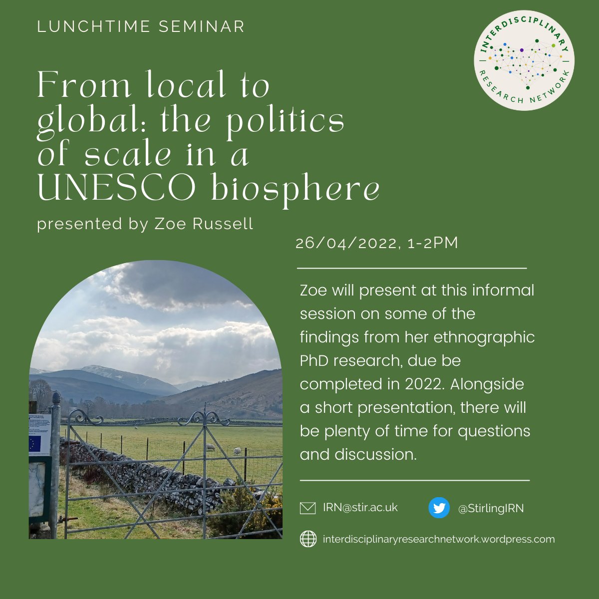 Join us next week to hear about @ZoeRuiseal's #InterdisciplinaryResearch, due to be completed this year! DM us to join the Teams channel and access the event.