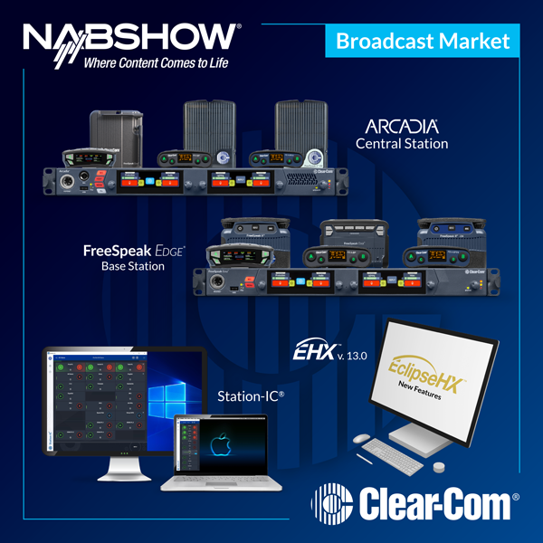 clearcomsystem's tweet photo. The @NABShow starts this #weekend! #Visit us on Booth ##C6908 for #demos of our newest #solutions, including #ArcadiaCentralStation with #HelixNet, #FreeSpeakEdgeBaseStation, Station-IC and the latest #software #update for #EclipseHX, EHXv13!

https://t.co/0EeoAzy7RV

#broadcast https://t.co/HljFUFjpEK