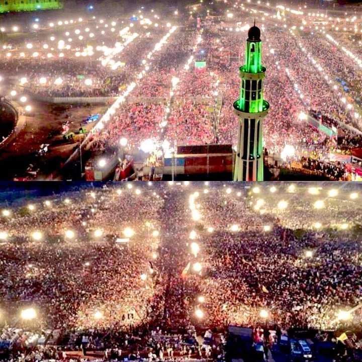 Aqib565's tweet photo. Lahore showing us why they are the heart of Pakistan 🇵🇰  

Lahore Lahore hai
#LahoreJalsa https://t.co/x4L7sxNwVE