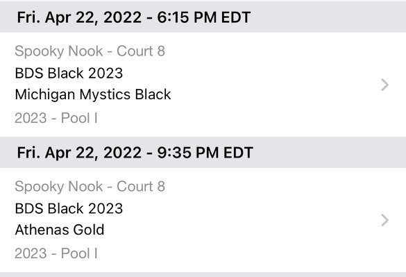 _oliviajmurray's tweet photo. Excited to be playing at the Spooky Nook tournament this weekend! Here’s my schedule @BDS_Basketball https://t.co/Z9NvpZHPpL