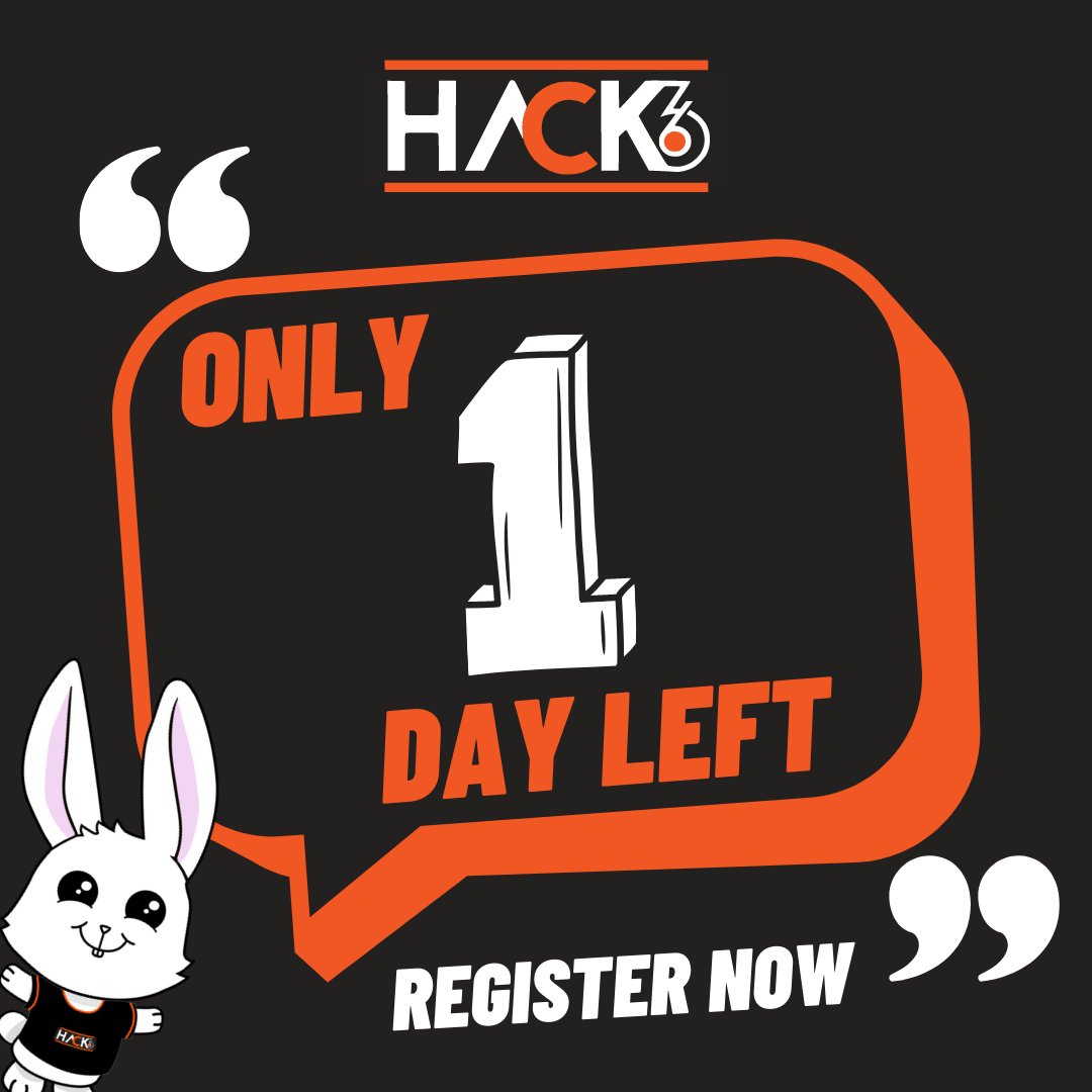 hack36mnnit's tweet photo. Registrations will close today, i.e, 11:59 PM on 21st April 2022.

All teams are requested to ensure that all of their members have RSVP'd on their acceptance email (or Devfolio dashboard).

https://t.co/rCpONHFcMU

#UnchainTheHacks
#MNNIT #Hack36
#Hackathon #Hackathon_MNNIT https://t.co/XkCM0YhJuU